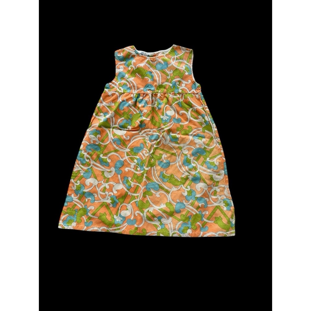 Vintage 60's Spencer California Dress Girl's Sz 5/6ish Handmade Colorful Flowers